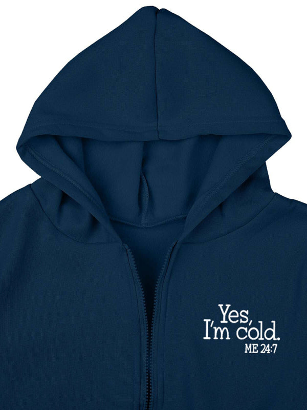 Blue Zone Planet | velvet sweatshirt hooded letter print suit (three-piece set) BLUE ZONE PLANET
