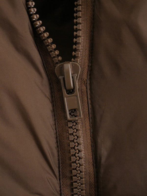 quilted zipper stand collar vest jacket kakaclo