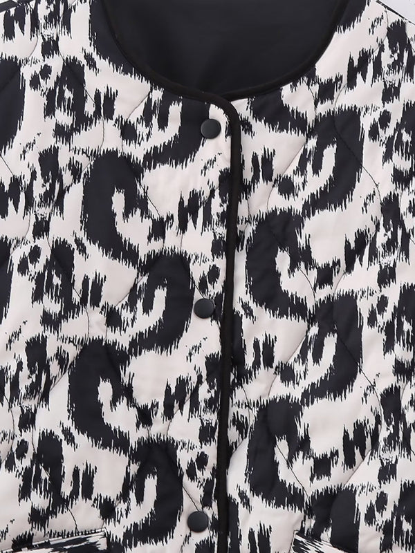 Blue Zone Planet | Floral print turtleneck Quilting coat BLUE ZONE PLANET