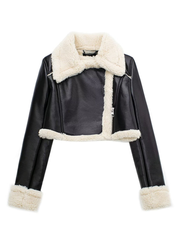 Reversible Short Motorcycle Jacket kakaclo