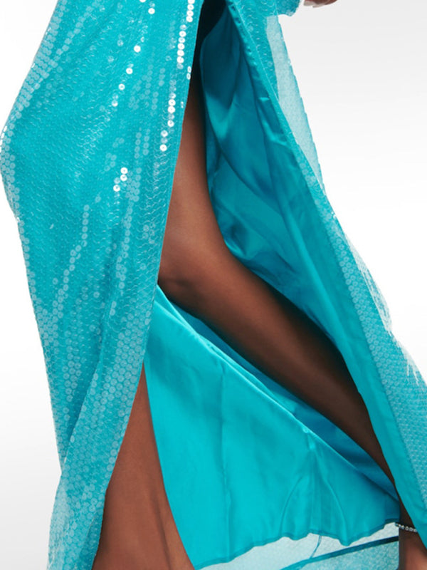 Blue Zone Planet | Hot diamond tube top sexy slim prom maxi dress BLUE ZONE PLANET