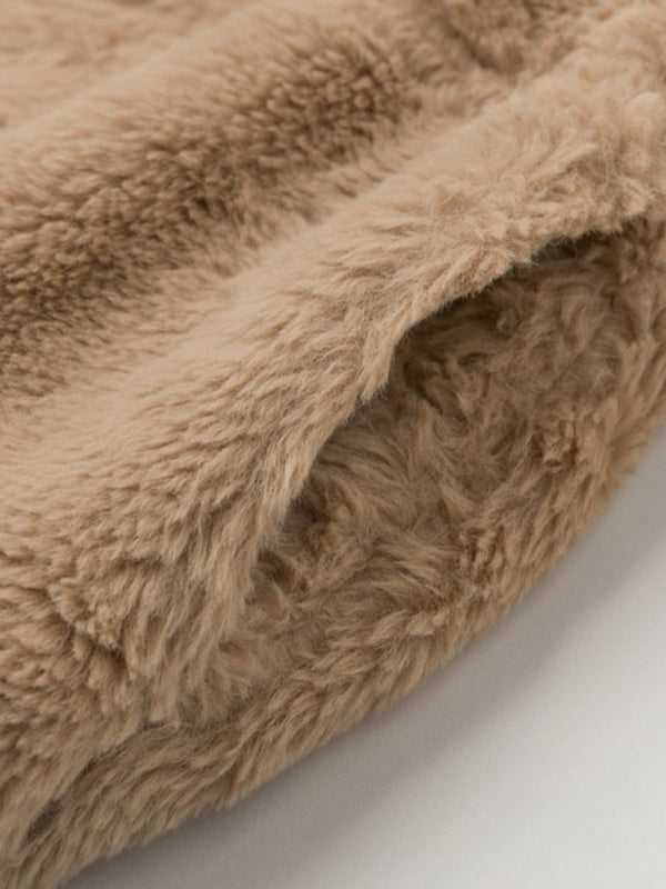 zipper cardigan plush warm jacket kakaclo
