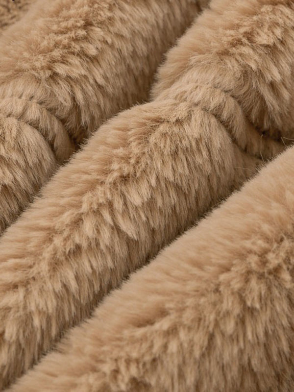 zipper cardigan plush warm jacket kakaclo
