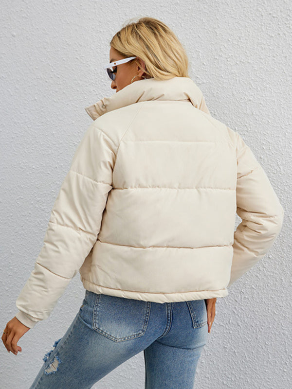 Women's short simple stand collar down jacket kakaclo