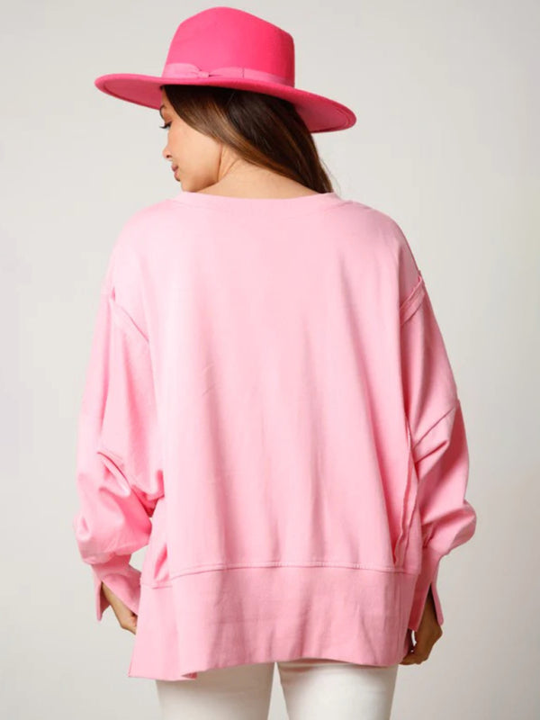 Women's sweet sequined thickened versatile top long-sleeved Christmas sweatshirt BLUE ZONE PLANET