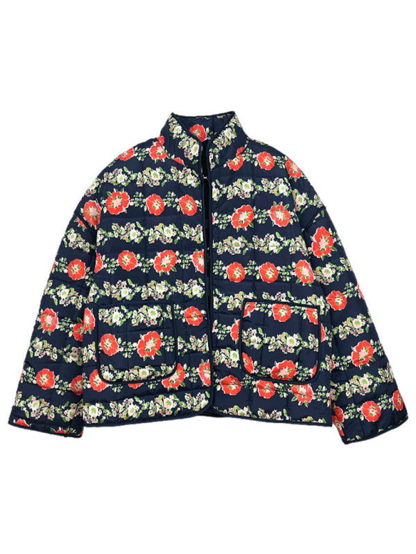 loose printed quilted jacket kakaclo