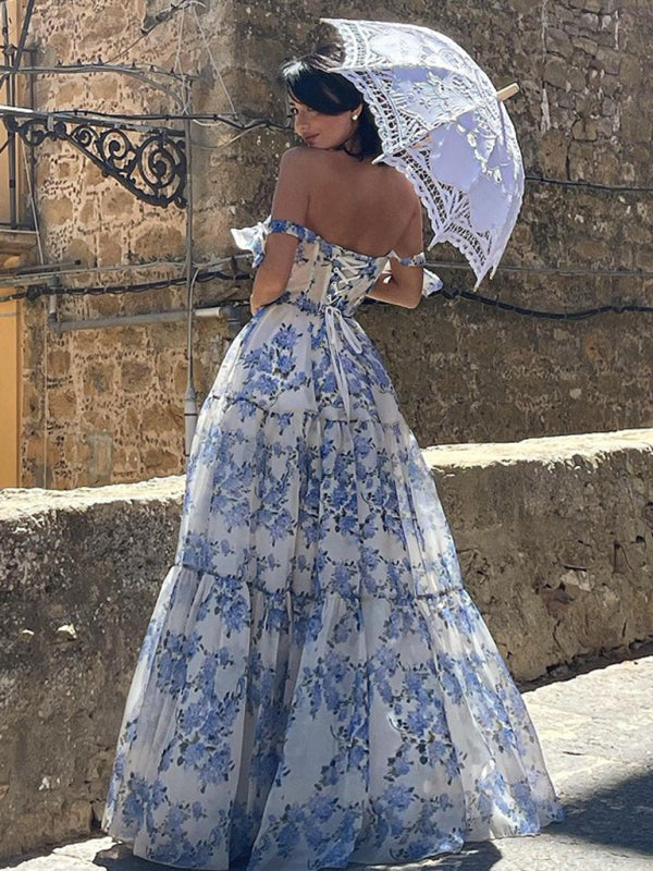 Blue Zone Planet | One Shoulder Sequined Long Tail Evening Dress BLUE ZONE PLANET