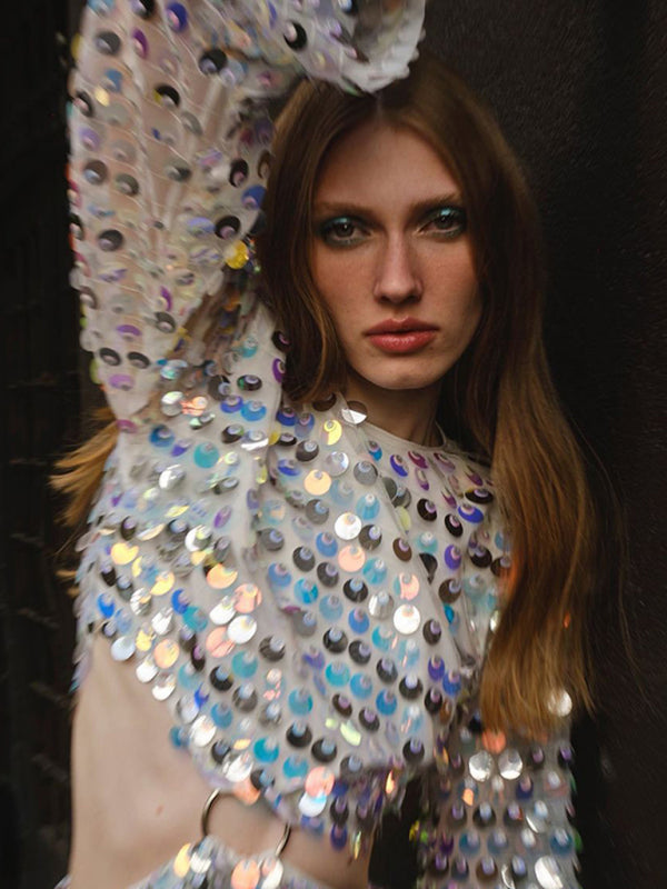 fashion sequined irregular dress kakaclo