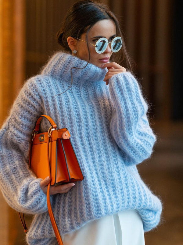 turtleneck loose sweater BLUE ZONE PLANET