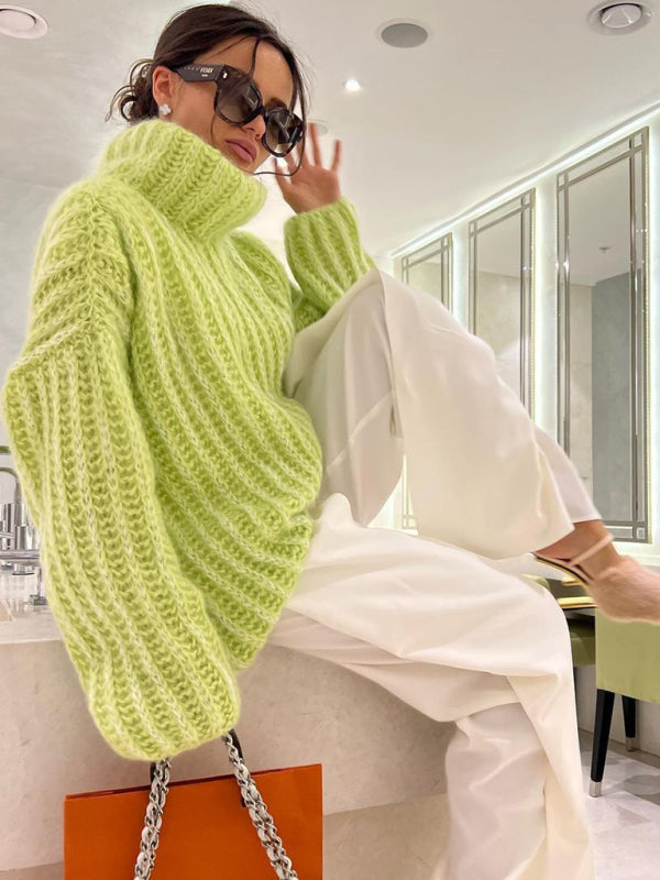turtleneck loose sweater BLUE ZONE PLANET