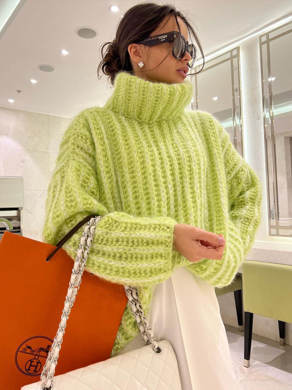 turtleneck loose sweater BLUE ZONE PLANET