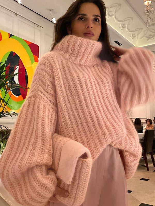 turtleneck loose sweater BLUE ZONE PLANET