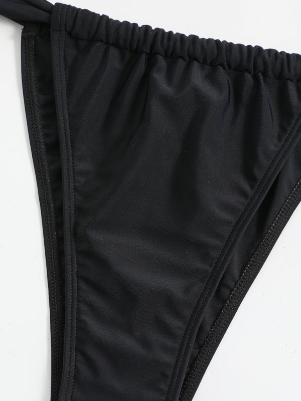 Blue Zone Planet |  Solid color split swimsuit one slant shoulder bikini BLUE ZONE PLANET