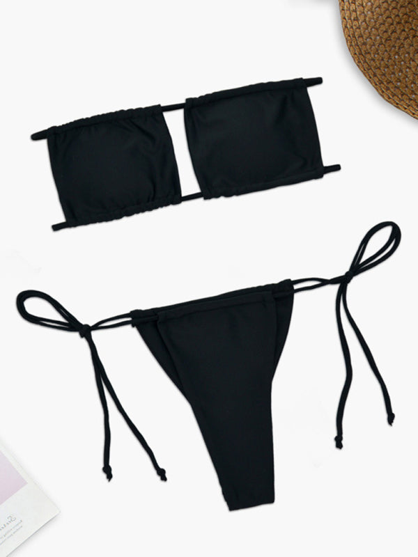 Blue Zone Planet | one-piece swimsuit solid color bikini set BLUE ZONE PLANET
