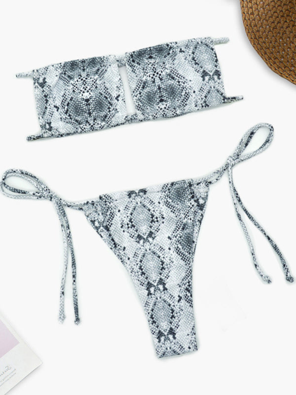 Blue Zone Planet |  one-piece swimsuit solid color bikini set BLUE ZONE PLANET