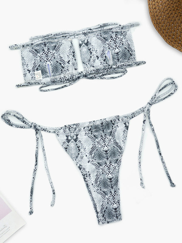 Blue Zone Planet |  one-piece swimsuit solid color bikini set BLUE ZONE PLANET