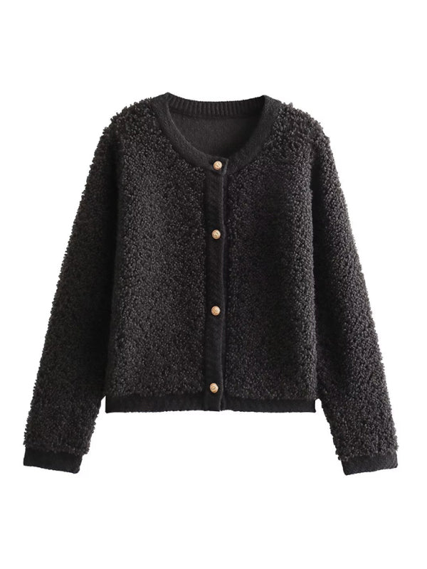 solid color short woolen jacket kakaclo