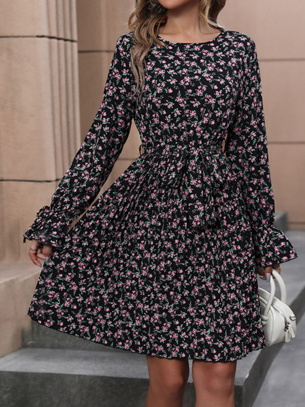 Women's new long sleeve printed dress kakaclo