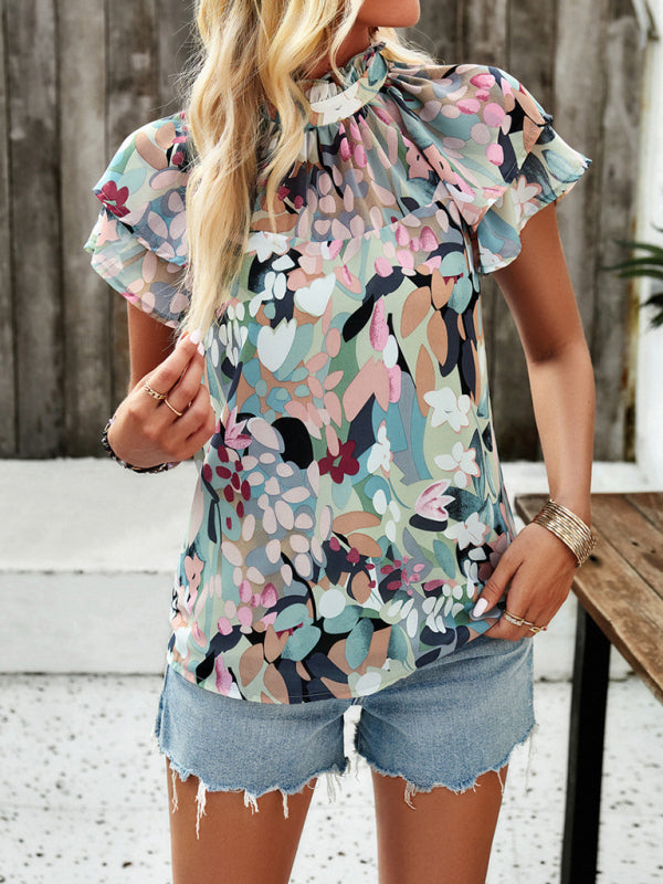 printed short-sleeved tops BLUE ZONE PLANET