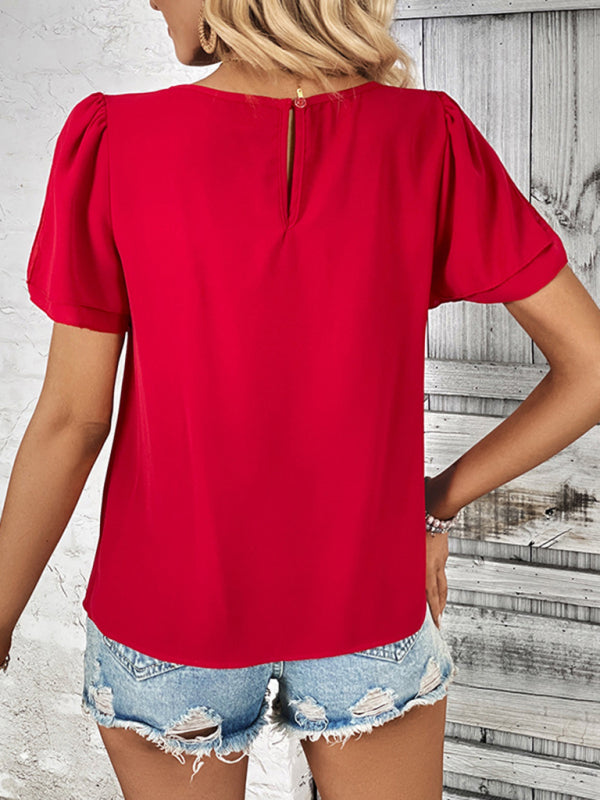 Round Neck Short Sleeve Shirt BLUE ZONE PLANET