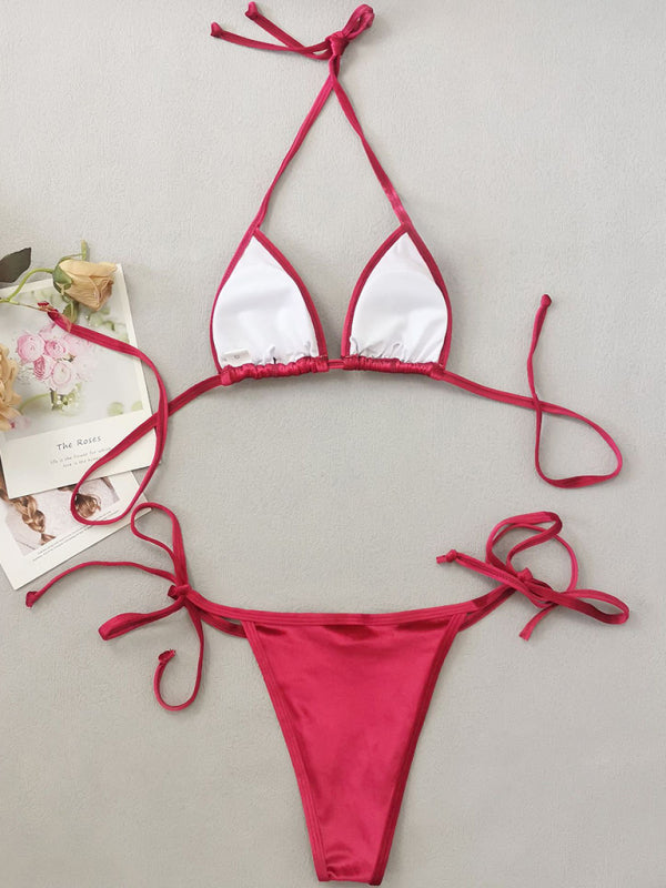 Blue Zone Planet | gold velvet and elegant strappy bikini BLUE ZONE PLANET