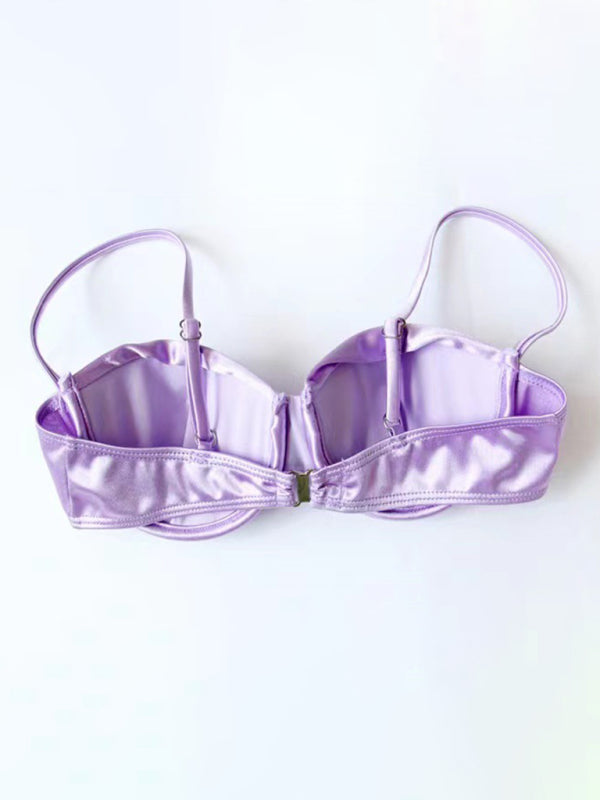 Blue Zone Planet |  Sweetheart hottie high-gloss fabric push-up sexy spa skirt bikini dress BLUE ZONE PLANET