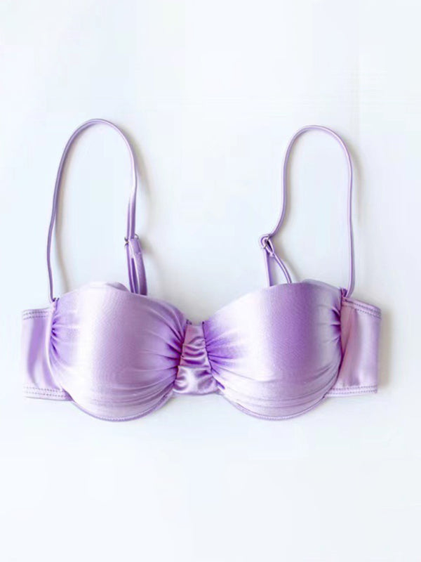 Blue Zone Planet |  Sweetheart hottie high-gloss fabric push-up sexy spa skirt bikini dress BLUE ZONE PLANET