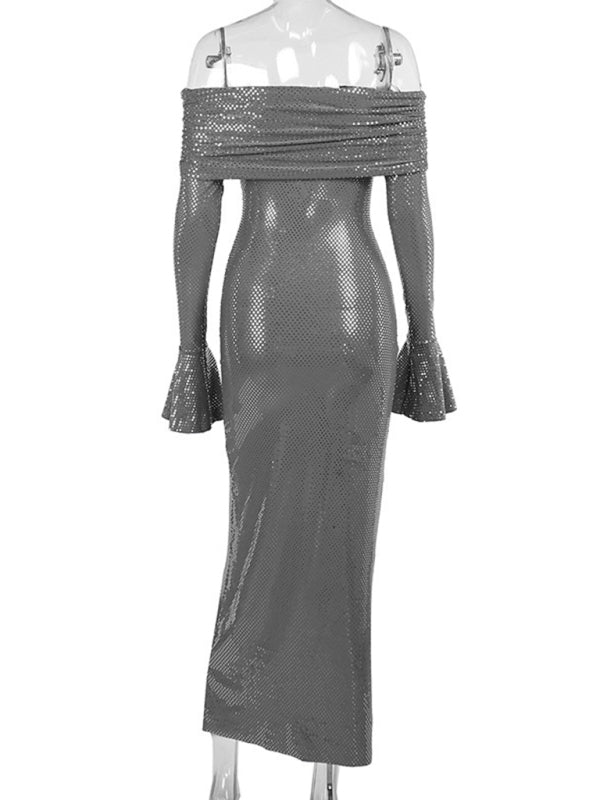 Blue Zone Planet | Women's new sexy slim fit boat neck dress kakaclo
