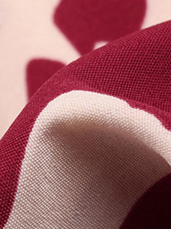 Women's new tube top printed tight red jumpsuit kakaclo