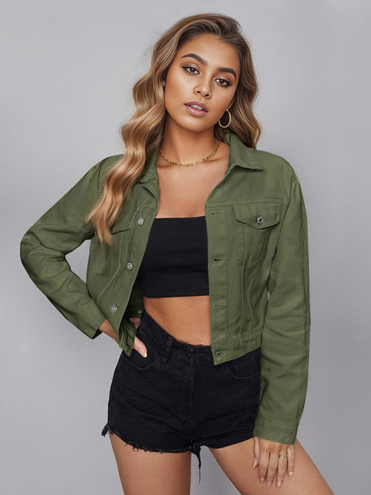 Women's new casual denim short jacket kakaclo