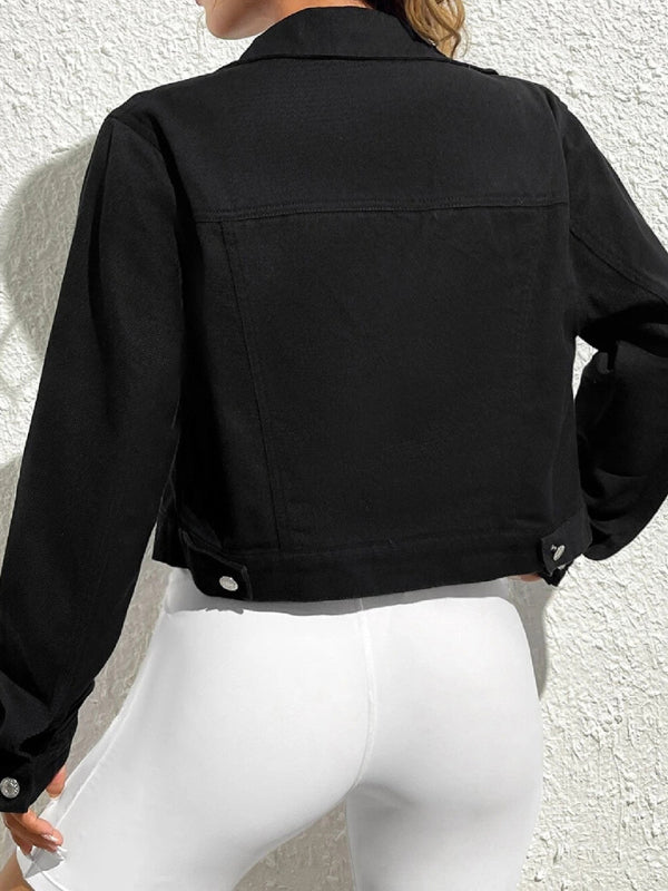 Women's new casual denim short jacket kakaclo