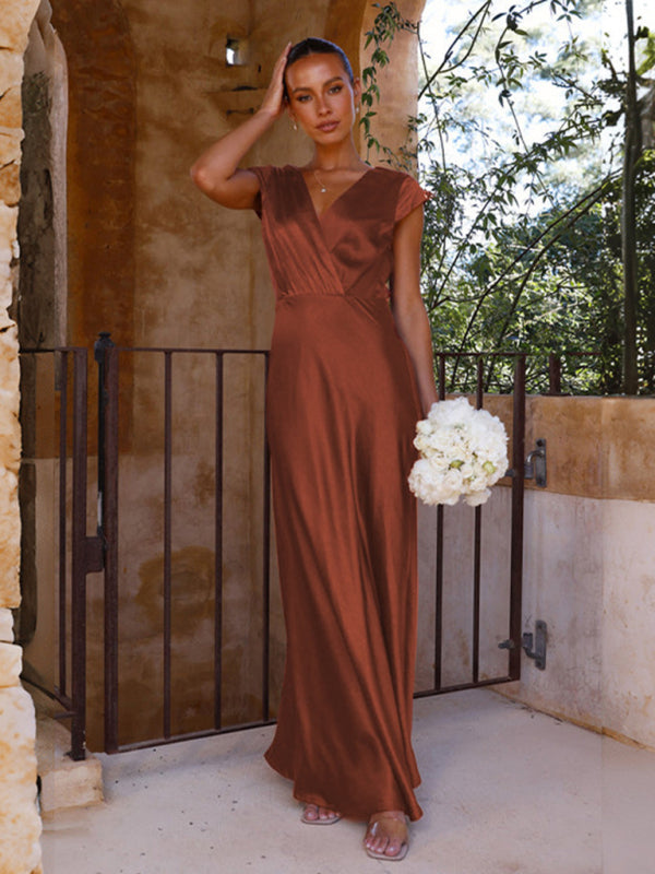 Blue Zone Planet |  V-neck Sexy Party Dress Mermaid Maxi Floor Length Dress BLUE ZONE PLANET