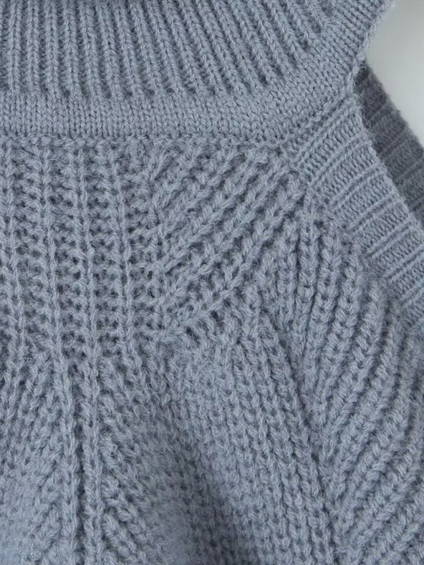 Blue Zone Planet | off-shoulder short sweater hot girl turtleneck pullover sweater BLUE ZONE PLANET
