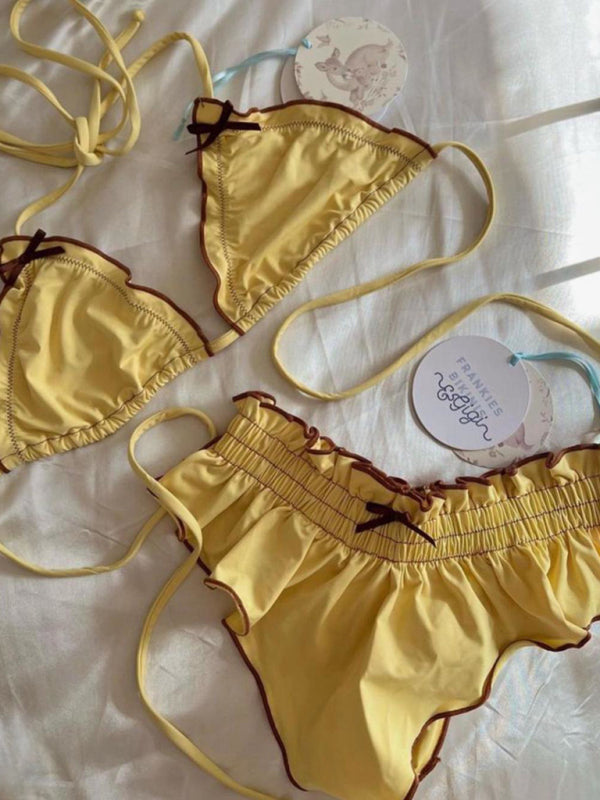 Lucy's Bow High-Waist Bikini Blue Zone Planet
