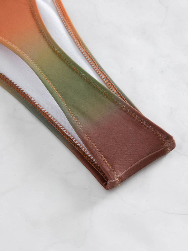 Female sexy suspenders gradient beach bikini kakaclo