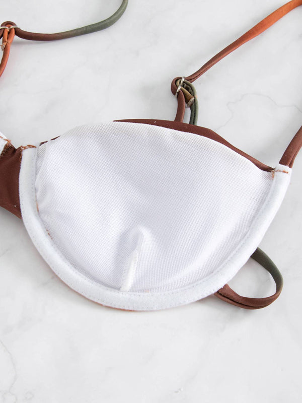 Female sexy suspenders gradient beach bikini kakaclo