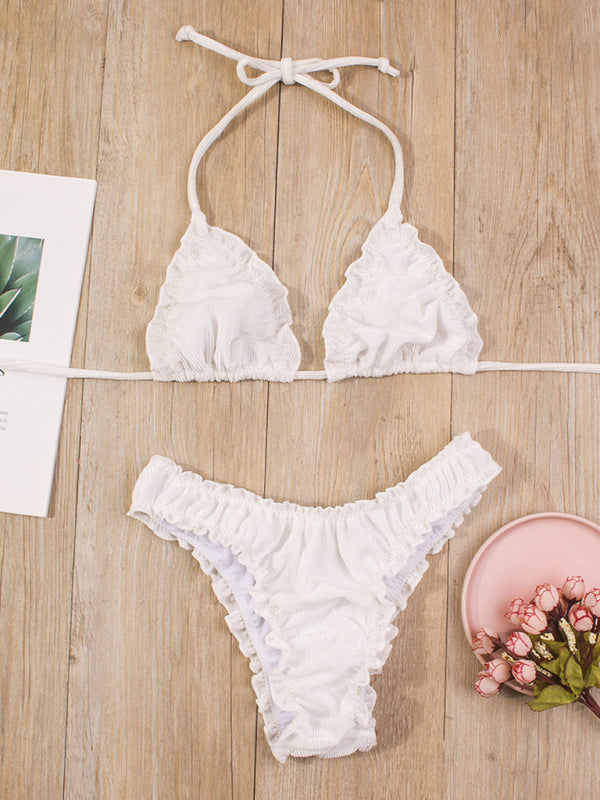 Aurora's Wavy Edge Solid Bikini Blue Zone Planet