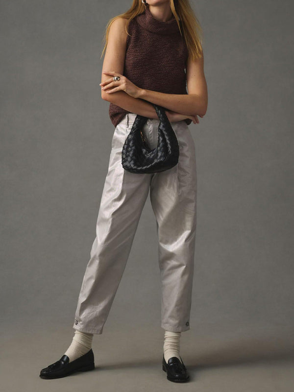 Blue Zone Planet |  Knitted Sleeveless Scarf Collar Sweater Vest BLUE ZONE PLANET