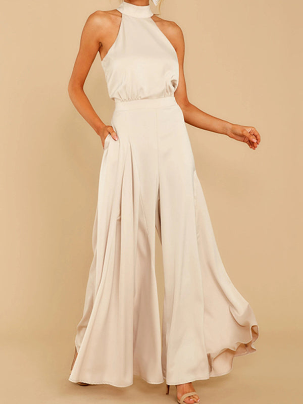 Blue Zone Planet | off-the-shoulder high-waist jumpsuit wide-leg trousers BLUE ZONE PLANET