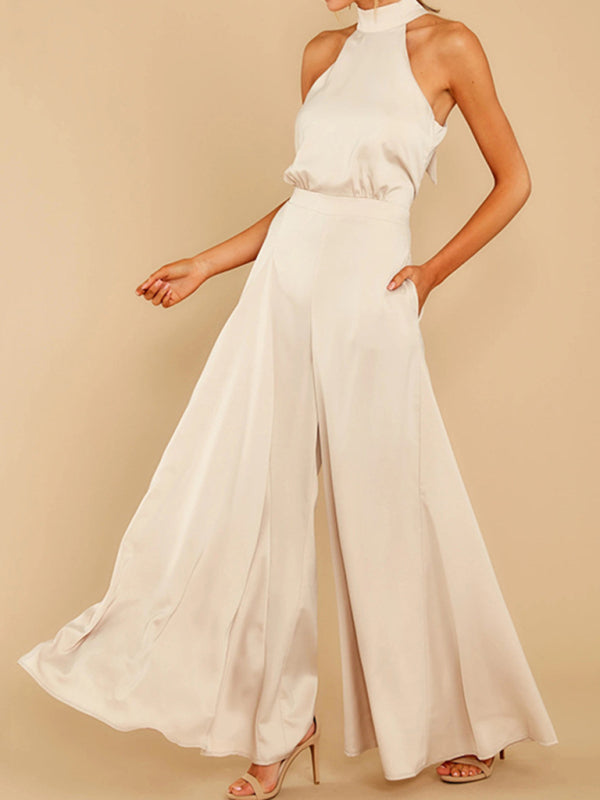 Blue Zone Planet | off-the-shoulder high-waist jumpsuit wide-leg trousers BLUE ZONE PLANET