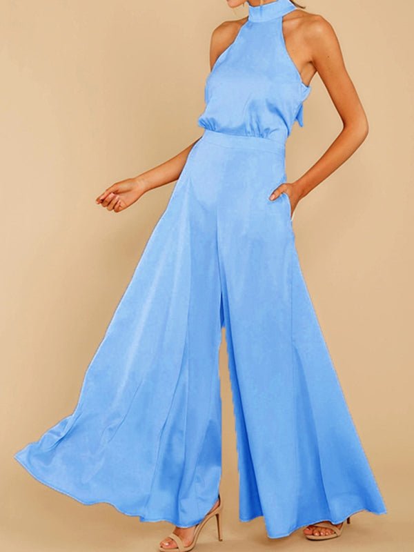 Blue Zone Planet | off-the-shoulder high-waist jumpsuit wide-leg trousers BLUE ZONE PLANET