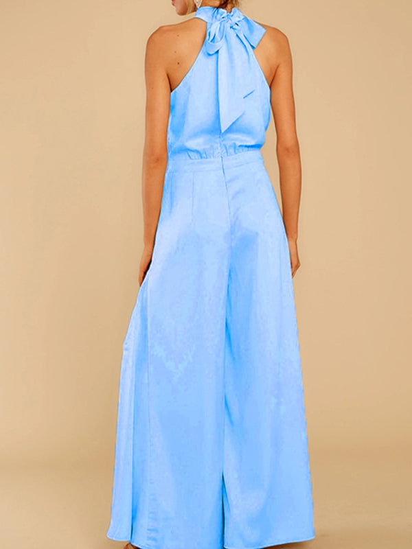 Blue Zone Planet |  off-the-shoulder high-waist jumpsuit wide-leg trousers BLUE ZONE PLANET