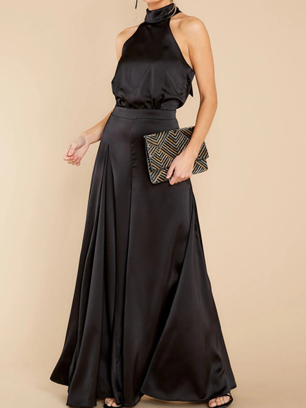 Blue Zone Planet | off-the-shoulder high-waist jumpsuit wide-leg trousers BLUE ZONE PLANET