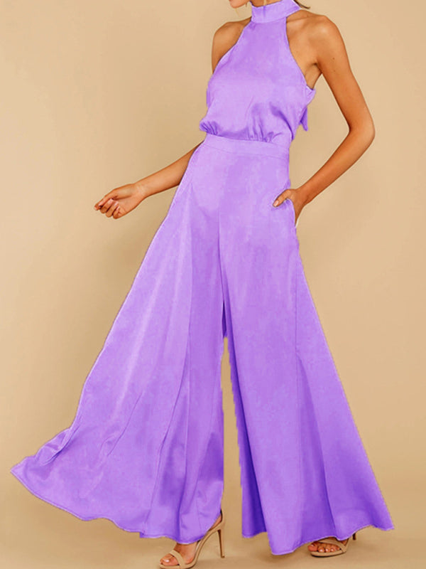 Blue Zone Planet | off-the-shoulder high-waist jumpsuit wide-leg trousers BLUE ZONE PLANET