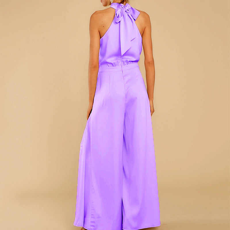 Blue Zone Planet | off-the-shoulder high-waist jumpsuit wide-leg trousers BLUE ZONE PLANET