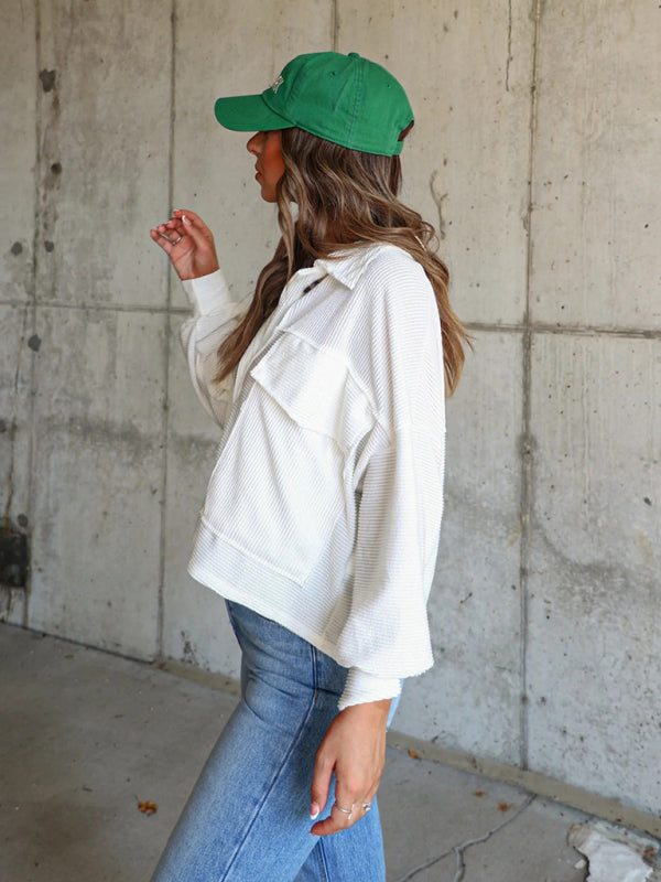 Blue Zone Planet |  short trench single-breasted long-sleeved jacket BLUE ZONE PLANET