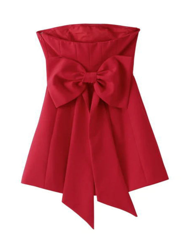 Women's New Sexy Breast Wrapped Slim Dress Short Skirt Dress BLUE ZONE PLANET
