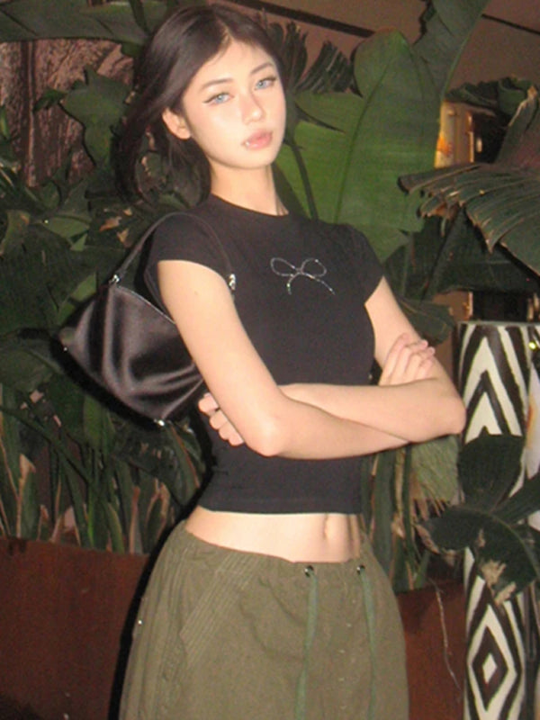 New round neck pullover short sleeve letter print T-shirt kakaclo