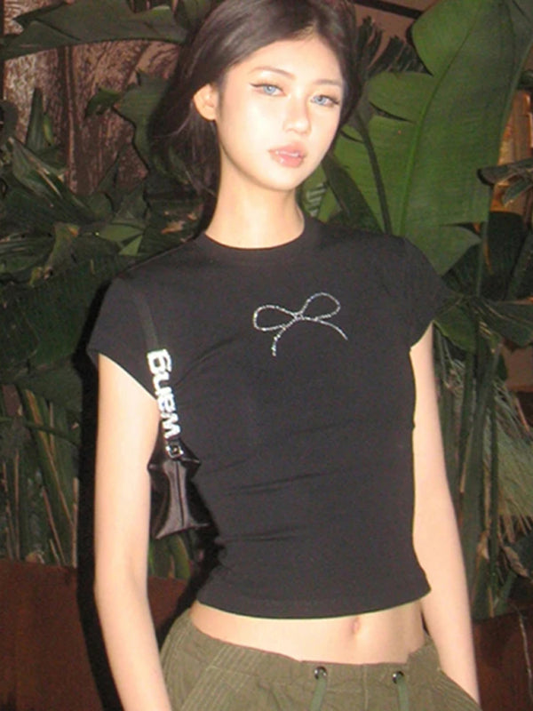 New round neck pullover short sleeve letter print T-shirt kakaclo