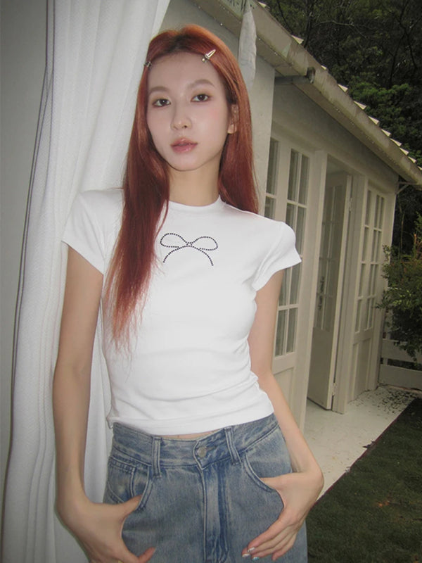 New round neck pullover short sleeve letter print T-shirt kakaclo